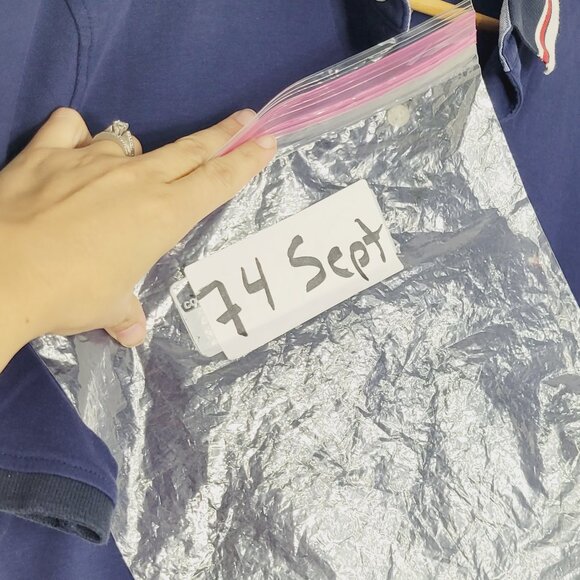 Tommy Hilfiger Men's Navy Blue 100% Cotton Custom Fit Polo Shirt Sz Large - Picture 10 of 10